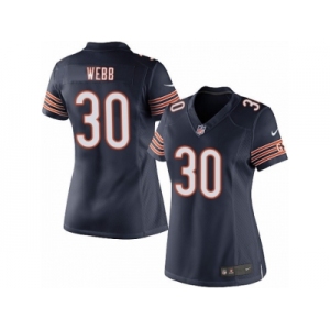 Women's Nike Chicago Bears #30 B.W. Webb Limited Navy Blue Team Color NFL Jersey