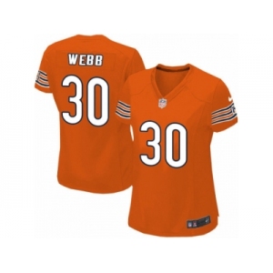 Women's Nike Chicago Bears #30 B.W. Webb Limited Orange Alternate NFL Jersey