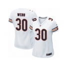 Women's Nike Chicago Bears #30 B.W. Webb Limited White NFL Jersey