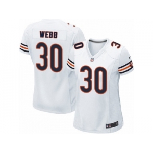 Women's Nike Chicago Bears #30 B.W. Webb Limited White NFL Jersey