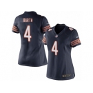 Women's Nike Chicago Bears #4 Connor Barth Limited Navy Blue Team Color NFL Jersey