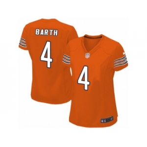 Women's Nike Chicago Bears #4 Connor Barth Limited Orange Alternate NFL Jersey