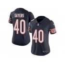 Women's Nike Chicago Bears #40 Gale Sayers Limited Navy Blue Rush NFL Jersey