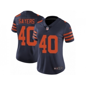 Women's Nike Chicago Bears #40 Gale Sayers Vapor Untouchable Limited Navy Blue 1940s Throwback Alternate NFL Jersey