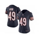 Women's Nike Chicago Bears #49 Sam Acho Limited Navy Blue Rush NFL Jersey