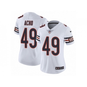 Women's Nike Chicago Bears #49 Sam Acho Vapor Untouchable Limited White NFL Jersey