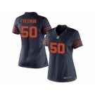 Women's Nike Chicago Bears #50 Jerrell Freeman Limited Navy Blue 1940s Throwback Alternate NFL Jersey