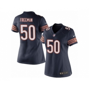 Women's Nike Chicago Bears #50 Jerrell Freeman Limited Navy Blue Team Color NFL Jersey