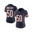 Women's Nike Chicago Bears #50 Mike Singletary Limited Navy Blue Rush NFL Jersey