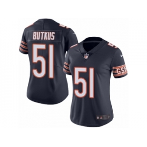 Women's Nike Chicago Bears #51 Dick Butkus Limited Navy Blue Rush NFL Jersey