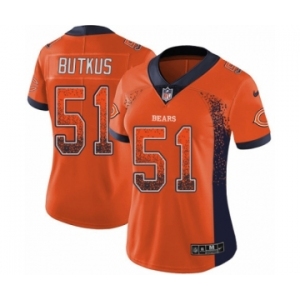 Women's Nike Chicago Bears #51 Dick Butkus Limited Orange Rush Drift Fashion NFL Jersey