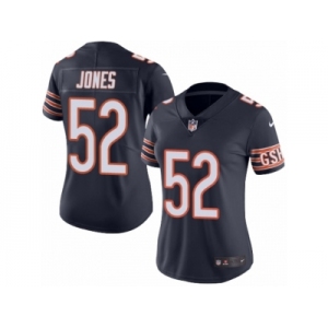 Women's Nike Chicago Bears #52 Christian Jones Limited Navy Blue Rush NFL Jersey