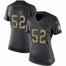 Women's Nike Chicago Bears #52 Khalil Mack Limited Black 2016 Salute to Service NFL Jersey