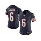 Women's Nike Chicago Bears #6 Jay Cutler Limited Navy Blue Rush NFL Jersey