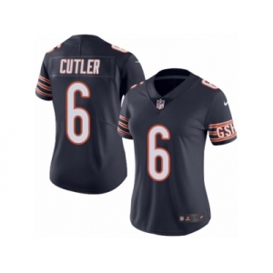 Women's Nike Chicago Bears #6 Jay Cutler Limited Navy Blue Rush NFL Jersey