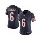 Women's Nike Chicago Bears #6 Mark Sanchez Limited Navy Blue Rush NFL Jersey