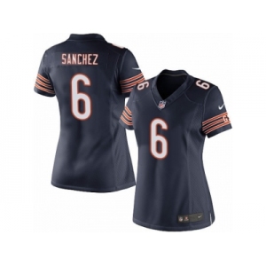 Women's Nike Chicago Bears #6 Mark Sanchez Limited Navy Blue Team Color NFL Jersey