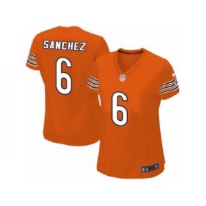 Women's Nike Chicago Bears #6 Mark Sanchez Limited Orange Alternate NFL Jersey