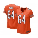 Women's Nike Chicago Bears #64 Eric Kush Game Orange Alternate NFL Jersey