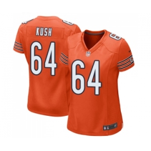 Women's Nike Chicago Bears #64 Eric Kush Game Orange Alternate NFL Jersey