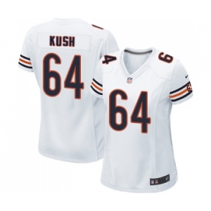 Women's Nike Chicago Bears #64 Eric Kush Game White NFL Jersey