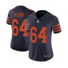 Women's Nike Chicago Bears #64 Eric Kush Limited Navy Blue Rush Vapor Untouchable NFL Jersey