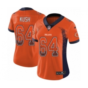 Women's Nike Chicago Bears #64 Eric Kush Limited Orange Rush Drift Fashion NFL Jersey