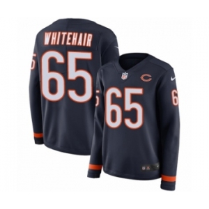 Women's Nike Chicago Bears #65 Cody Whitehair Limited Navy Blue Therma Long Sleeve NFL Jersey