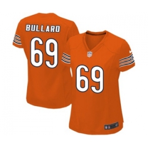 Women's Nike Chicago Bears #69 Jonathan Bullard Game Orange Alternate NFL Jersey