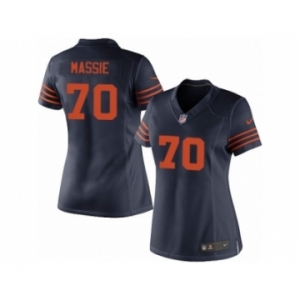 Women's Nike Chicago Bears #70 Bobby Massie Limited Navy Blue 1940s Throwback Alternate NFL Jersey