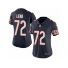 Women's Nike Chicago Bears #72 Charles Leno Limited Navy Blue Rush NFL Jersey