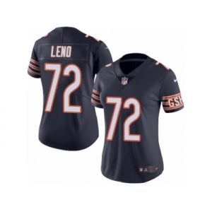 Women's Nike Chicago Bears #72 Charles Leno Limited Navy Blue Rush NFL Jersey