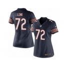 Women's Nike Chicago Bears #72 Charles Leno Limited Navy Blue Team Color NFL Jersey