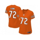 Women's Nike Chicago Bears #72 Charles Leno Limited Orange Alternate NFL Jersey