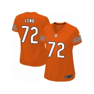 Women's Nike Chicago Bears #72 Charles Leno Limited Orange Alternate NFL Jersey