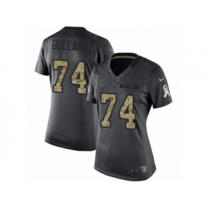 Women's Nike Chicago Bears #74 Jonathan Bullard Limited Black 2016 Salute to Service NFL Jersey