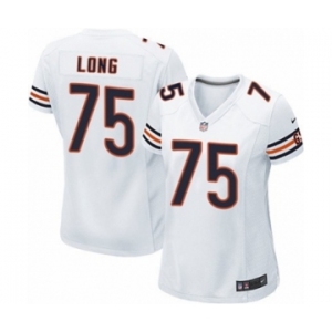 Women's Nike Chicago Bears #75 Kyle Long White NFL Jersey