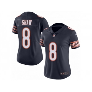 Women's Nike Chicago Bears #8 Connor Shaw Limited Navy Blue Rush NFL Jersey