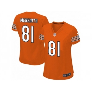 Women's Nike Chicago Bears #81 Cameron Meredith Limited Orange Alternate NFL Jersey