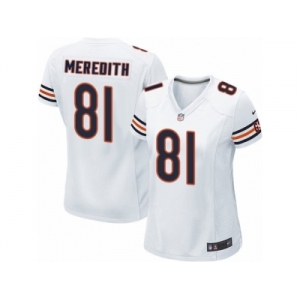 Women's Nike Chicago Bears #81 Cameron Meredith Limited White NFL Jersey