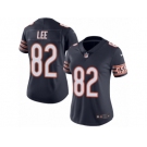 Women's Nike Chicago Bears #82 Khari Lee Limited Navy Blue Rush NFL Jersey