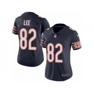 Women's Nike Chicago Bears #82 Khari Lee Limited Navy Blue Rush NFL Jersey