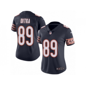 Women's Nike Chicago Bears #89 Mike Ditka Limited Navy Blue Rush NFL Jersey