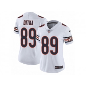 Women's Nike Chicago Bears #89 Mike Ditka Vapor Untouchable Limited White NFL Jersey