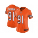 Women's Nike Chicago Bears #91 Eddie Goldman Vapor Untouchable Limited Orange Rush NFL Jersey