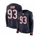 Women's Nike Chicago Bears #93 Sam Acho Limited Navy Blue Therma Long Sleeve NFL Jersey