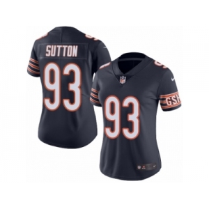 Women's Nike Chicago Bears #93 Will Sutton Limited Navy Blue Rush NFL Jersey