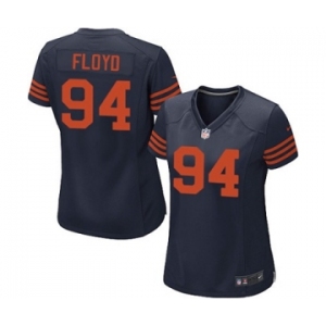 Women's Nike Chicago Bears #94 Leonard Floyd Game Navy Blue 1940s Throwback Alternate NFL Jersey