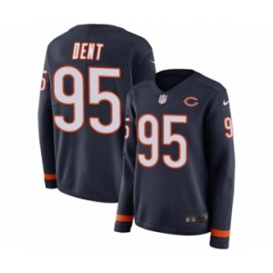 Women's Nike Chicago Bears #95 Richard Dent Limited Navy Blue Therma Long Sleeve NFL Jersey