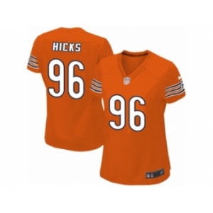 Women's Nike Chicago Bears #96 Akiem Hicks Limited Orange Alternate NFL Jersey